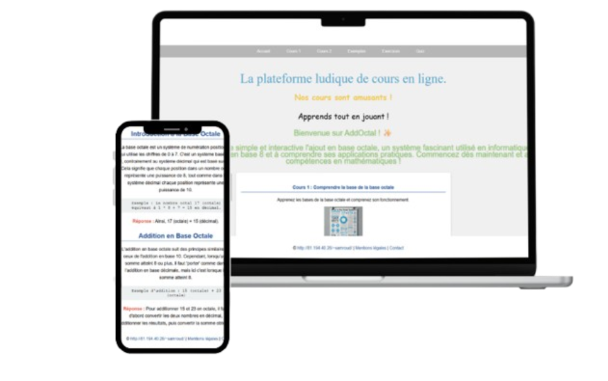 SAE 105 - Site pédagogique